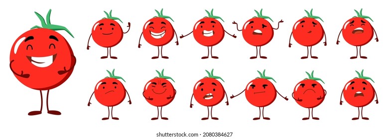 Seth is a cute red tomato character with different emotions.