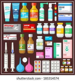 Seth medicines. vector