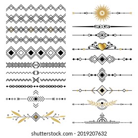 Seth selection of various line ornaments elements - Vector illustration