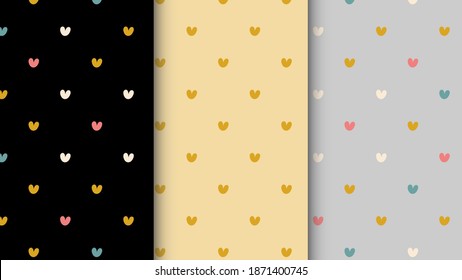 seth simple heart pattern.  vector illustration