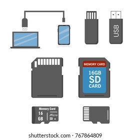 Seth storage of digital information. Vector illustration