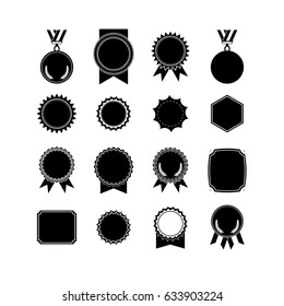 Setof medals isolated on white. label designs.