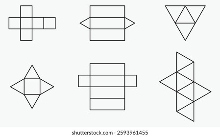 sets 3D shape nets exercise in mathematics.