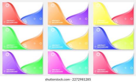 sets of abstract background with bubbles. simple, modern and elegant concept. used for backdrop, banner, flyer or brochure