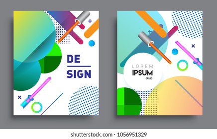 Sets of Abstract geometric pattern design and background. modern design, cover, template, decorated, brochure, flyer.