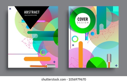 Sets of Abstract geometric pattern design and background. modern design, cover, template, decorated, brochure, flyer.