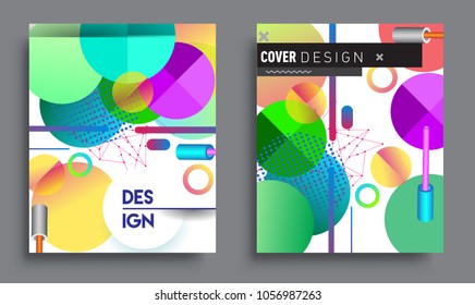 Sets of Abstract geometric pattern design and background. modern design, cover, template, decorated, brochure, flyer.