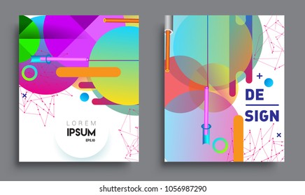 Sets of Abstract geometric pattern design and background. modern design, cover, template, decorated, brochure, flyer.
