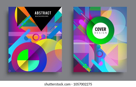 Sets of Abstract geometric pattern design and background. modern design, cover, template, decorated, brochure, flyer.