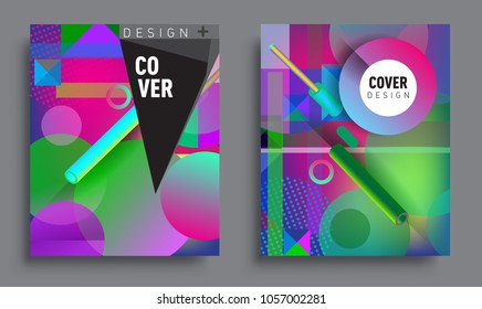 Sets of Abstract geometric pattern design and background. modern design, cover, template, decorated, brochure, flyer.