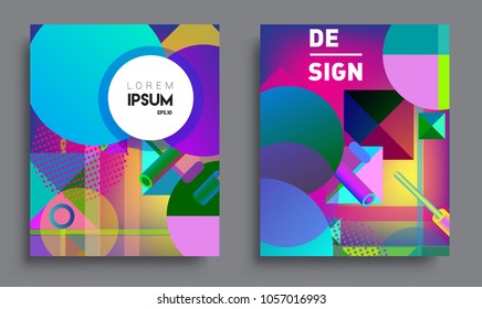 Sets of Abstract geometric pattern design and background. modern design, cover, template, decorated, brochure, flyer.