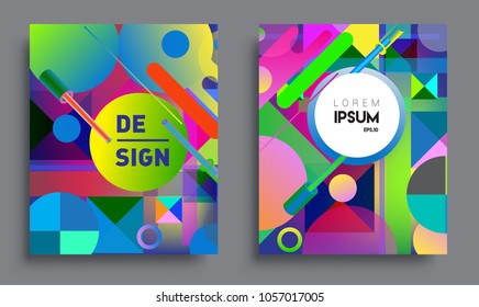 Sets of Abstract geometric pattern design and background. modern design, cover, template, decorated, brochure, flyer.