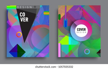 Sets of Abstract geometric pattern design and background. modern design, cover, template, decorated, brochure, flyer.
