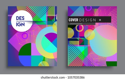 Sets of Abstract geometric pattern design and background. modern design, cover, template, decorated, brochure, flyer.