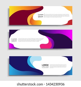 Sets of Banner abstract geometric design banner web template and business background template.