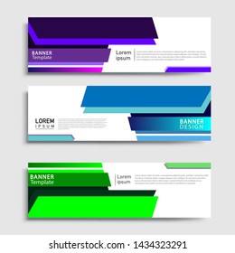 Sets of Banner abstract geometric design banner web template and business background template.