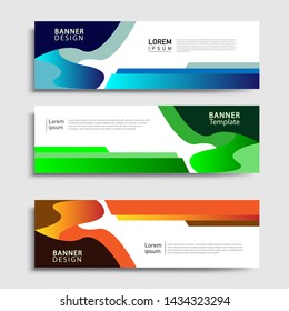 Sets of Banner abstract geometric design banner web template and business background template.