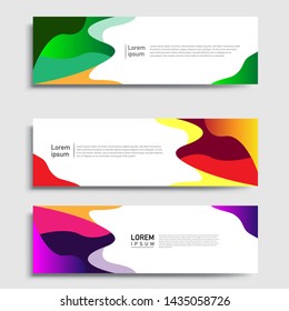 Sets of Banner abstract geometric design banner web template and business background template.