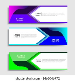 Sets of Banner abstract geometric design banner web template and business background template.