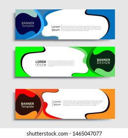 Sets of Banner abstract geometric design banner web template and business background template.