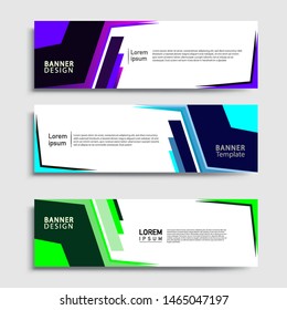 Sets of Banner abstract geometric design banner web template and business background template.