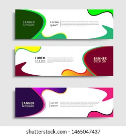 Sets of Banner abstract geometric design banner web template and business background template.