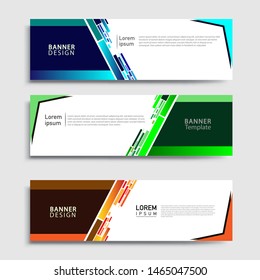 Sets of Banner abstract geometric design banner web template and business background template.