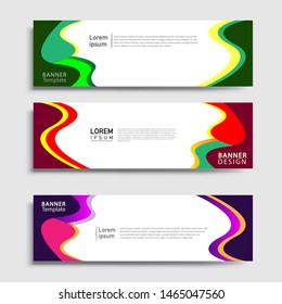 Sets of Banner abstract geometric design banner web template and business background template.