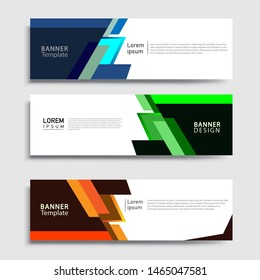 Sets of Banner abstract geometric design banner web template and business background template.