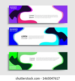 Sets of Banner abstract geometric design banner web template and business background template.