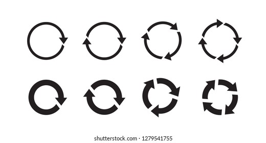 Sets of black circle arrows. Vector Icons. Graphic for website. - Shutterstock ID 1279541755