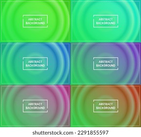 conjunto de fondo de degradado radial azul, violeta, rosa y rojo y verde con formas redondeadas. sobrio, borroso, moderno y colorido. utilizado para fondo, fondo, fondo de pantalla y banner