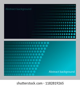 Sets brochures. Abstract background of blue dots. Vector illustration.