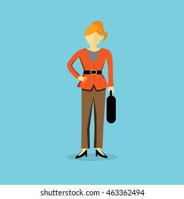 Sets of business women vector Illustration.