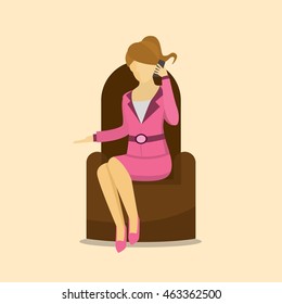 Sets of business women vector Illustration.