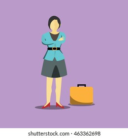 Sets of business women vector Illustration.