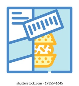 conjunto de menús cocinados color vector de icono. signo de grupos de comidas cocidas. ilustración de símbolo aislado