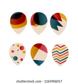 Sets Decorative Ballon. Vector Illustration Eps 10