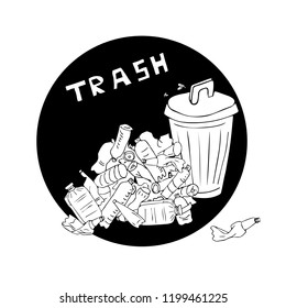 Sets of ecology icons. Trash, garbage and waste. Vector. eps 8