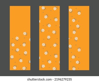 conjuntos de diseños de plantillas de banner floral