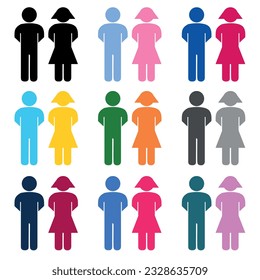 Icono de conjuntos de personas de género