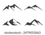 sets icons mountain good for logo and symbol