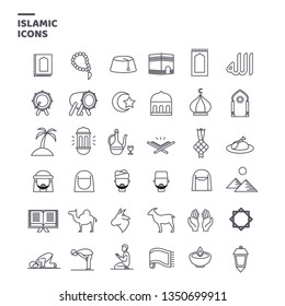 Sets of Islamic Icons.
