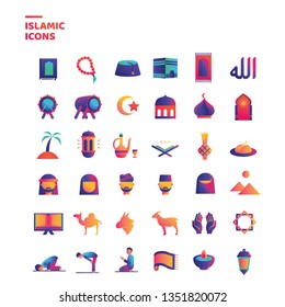 Sets of Islamic Icons.