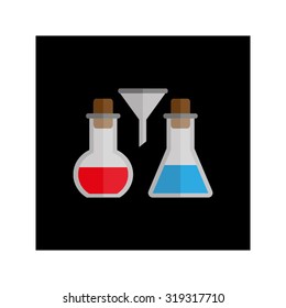 Sets of laboratory flasks