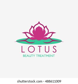 Sets of Lotus Logo and Fashion logo Design Template. Vector Illustration