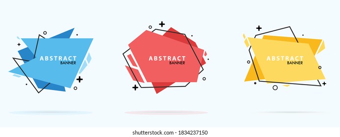 Sets of modern abstract element. Template for a design, logo, flyer, poster, banner, etc