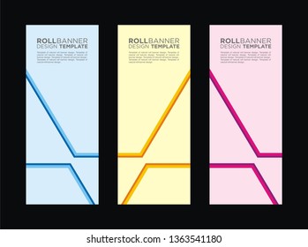 sets of modern and simple rollbanner design template