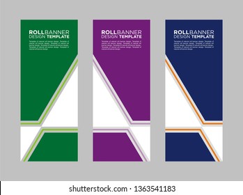 sets of modern and simple rollbanner design template