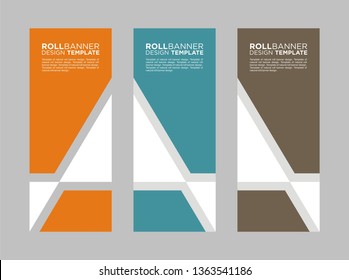 sets of modern and simple rollbanner design template